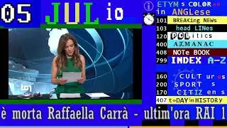 è morta Raffaella Carrà - ultim'ora TG1 ore 16:45 lunedì 05 luglio 2021 - malattia tenuta segreta