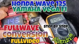 Honda Wave 125 CARB + Yamaha Vega Force Fi FULLWAVE CONVERSION TUTORIAL FULLVIDEO step by step.