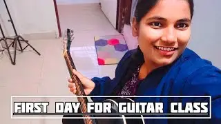 Guitar class first day🎸[It's the first day of my guitar class]
