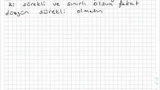 Analiz 4(IV)-(Düzgün Süreklilik)-Soru Çözüm 85