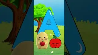 Learn alphabet A and B with baby hamster #animation #baby #viral #shorts #trending