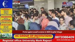 Protest against assault on doctor in SMHS hospital Srinagar