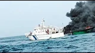 chennai fishing boat fire accident