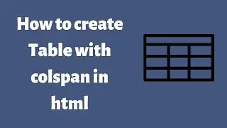 How to create table in html with border