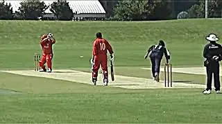 Excellent bowling by Mehabob alam and others against Germany. Nepal vs Germany 2008