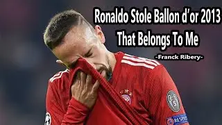 Franck Ribary  react after losing ballon d'or 2013 to Cristiano Ronaldo