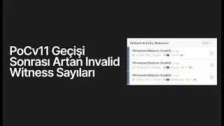 PoCv11 Ge&ccedil;işi Sonrası Artan Invalid Witness Sayıları