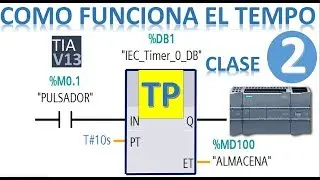 COMO FUNCIONA EL TEMPORIZADOR TP ||PLC, TIA PORTAL CLASE #2