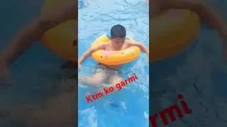 #sunnyday #garmi #enjoying #swimming #ktm #nepal