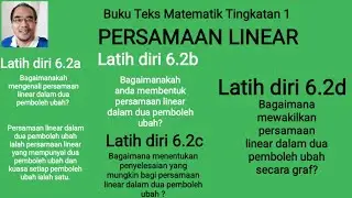 Latih diri 6.2a / 6.2b / 6.2c / 6.2d / Persamaan linear dalam dua pemboleh ubah