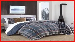 Eddie Bauer - Twin Comforter Set, Reversible Down Alt Bedding with Matching Sham