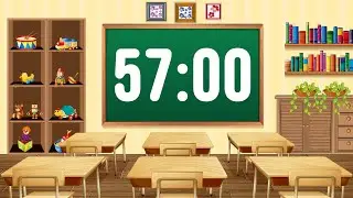 57 Minute Timer with Fun Playful Kids Music Instrumental Countdown