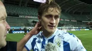 Thomas Rogne efter segern mot AiK