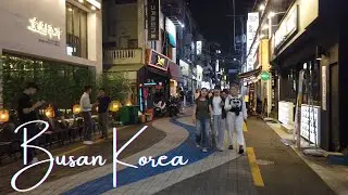 🇰🇷4K Walking Busan South Korea | Nightlife at Pusan National University #Busan #korea #부산 #부산대 #한국