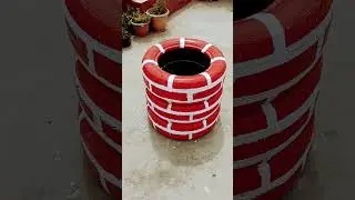 DIY Tire Well For Garden Decoration🪴😍 #gardeningwithseema #diywell#tirerecycling #gardendecor#viral