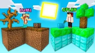 LUMI i GPLAY LĄDUJĄ NA LATAJĄCYCH WYSPACH - DIRTOWA VS DIAMENTOWA W MINECRAFT?!