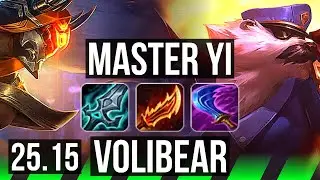 MASTER YI vs VOLIBEAR (JGL) | 20/1/9, Legendary, 6 solo kills | NA Master | 25.15