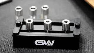 Drilling tuner holes for acoustic/classical guitar made easy - G&W - Tuner Drilling Jig