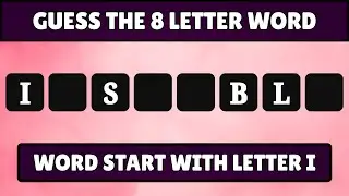 Guess the 8-Letter Word - Starts with I | Quiz World Sunita