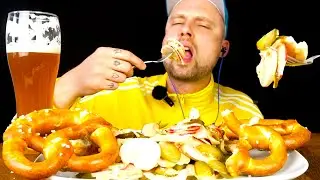 ACMP немецкий салат с колбасой! 🇩🇪🥨 ACMP еда без разговоров 🤫 Просто звуки еды 🔊