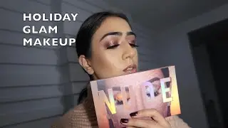 HOLIDAY GLAM MAKEUP TUTORIAL | HUDA BEAUTY NEW NUDE EYESHADOW PALETTE