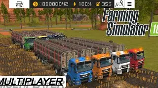 FS 18 Tree Cutting & Wood loading Gameplay! With multiplayer Gameplay Timelapse!#fs18 