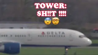 Delta 1943 Pilot 🛫 Almost 😨Crashes into American 106 Heavy #aviation #planespotting #atc #cockpit