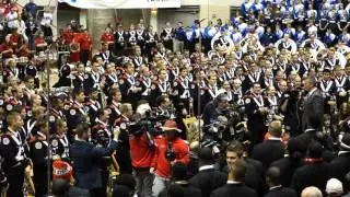 Ohio State Marching Band Team and Urban Meyer Enter the Skull Session plus Sloopy 11 7 2015