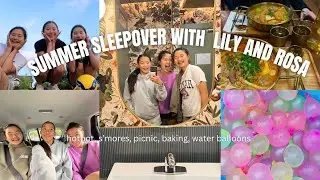 ☀️SUMMER SLEEPOVER WITH LILY AND ROSA⛱️