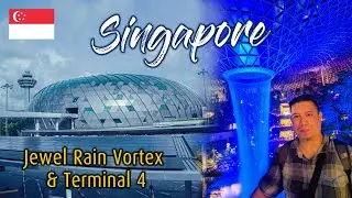 Jewel Rain Vortex & Terminal 4 | Changi Airport Singapore 🇸🇬