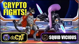 CRYPTO FIGHTS #1 - DACAT vs SQUID VICIOIUS from SQUIDGROW #crypto #cryptocurrency #investing #memes