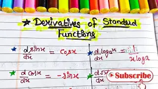 Derivatives of Standard Functions #derivation #mathformulas #shorts