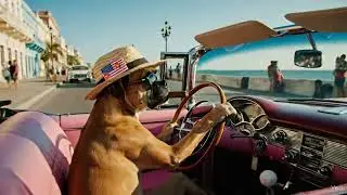 Lola Boxer Cigar Teaveling Dog Cadillac