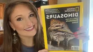 ASMR PAGE TURNING & WHISPERS TYRANNAOSAURUS REX ADDITION NATIONAL GEOGRAPHIC DINOSAUR MAGAZINE
