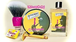 Cavendish by Phoenix Shaving, Star Wisp~Gold Gillette Ball End Tech~Gillette Minora Stainless Steel.