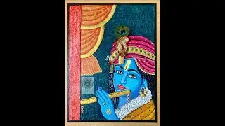 Krishna Mixed Media Mural | Fevicryl | Acrylic Painting |