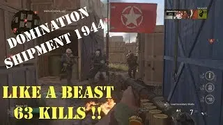 63 Kills !! Domination. Shipment map. COD WW2 multiplayer gameplay