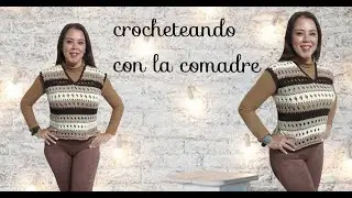 ⭐⭐⭐⭐TEJE HERMOSO CHALECO A CROCHET CON PUNTADA TEXTURIZADA HERMOSA ELEGANTE Y FACIL DE REALIZAR