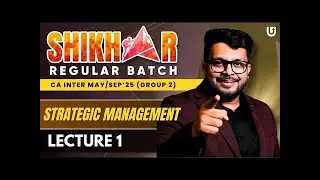 CA Inter SM Demo Lecture 1 For May / Sep 25 Onwards | By Mohnish Vora | Ultimate CA |