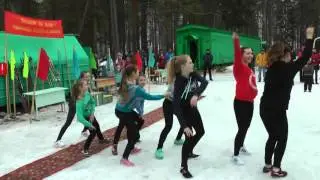 Танец на закрытии лыжного сезона  Североонежск 3 04 16 г