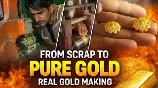 Pure Gold Cutting 🔥 | Real Gold Making Process