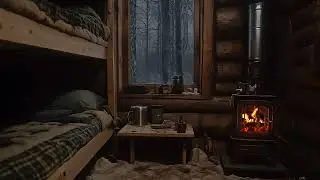 Cozy Cabin | Fireplace and Snowstorm Ambience for Sleep and Stress Relief