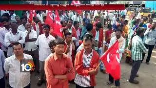 CPM Bus Rally Reaches Quthbullapur | CPM 22nd National Conferences | TS | 10TV
