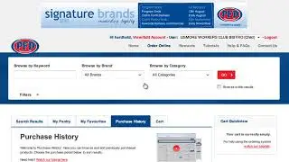 PFD Online Ordering - History