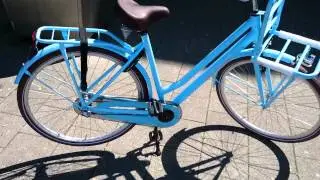 Transportfiets Spirit Urban Damesfiets 28 inch mint blauw