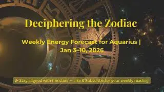 Deciphering the Zodiac | AQUARIUS ♒ Weekly Energy Reading | Jan 3&ndash;10 | Innovative Flow