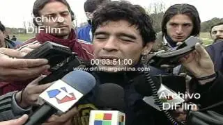 Diego Maradona habla de Enzo Francescoli y Ariel Ortega 1996
