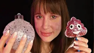 ASMR Tapping, Scratching, Tracing, Crinkling | Christmas Gift Exchange with Tapping Whispers ASMR