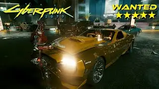 Cyberpunk 2077: Reaching Max Wanted Level 5 Stars | Path Tracing | RTX 3060 12GB DLSS