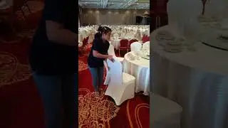 Chair cover decorations #wedding #flowers #shorts